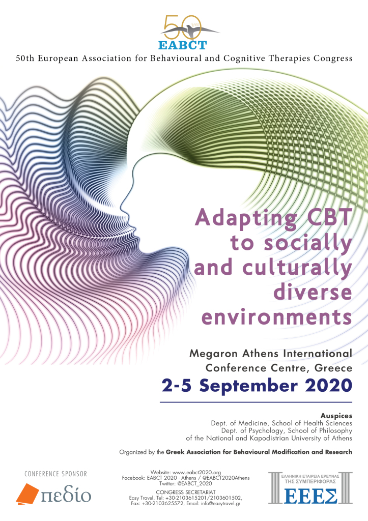 Adapting CBT to socially and culturally diverse 2-5 September 2020 Athens